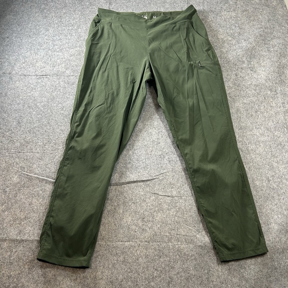 Mountain Hardware Dynama High Rise Ankle Pants Large Green Tech Hiking Stretch